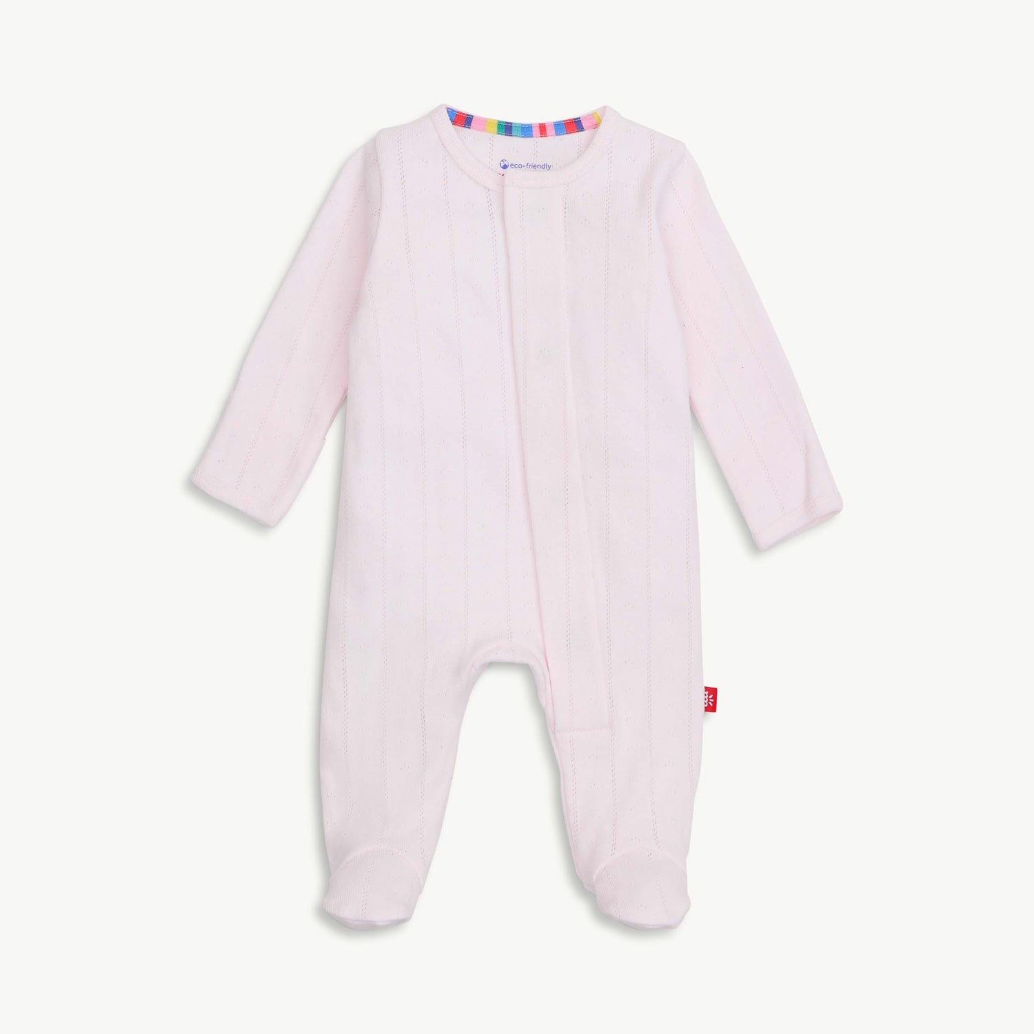 Love lines pink magnetic pointelles footie